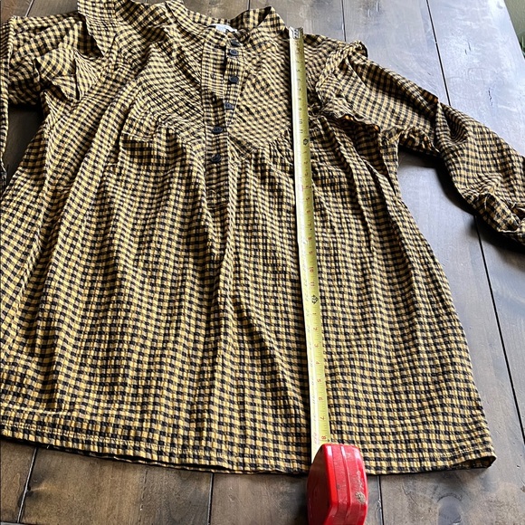 TopShop Smock dress in Black and Yellow Size 2 but generous - Picture 4 of 5